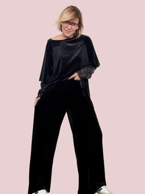 SUSY STAR PANTALONE IN VELLUTO STSS241065/ NERO SUSY STAR 