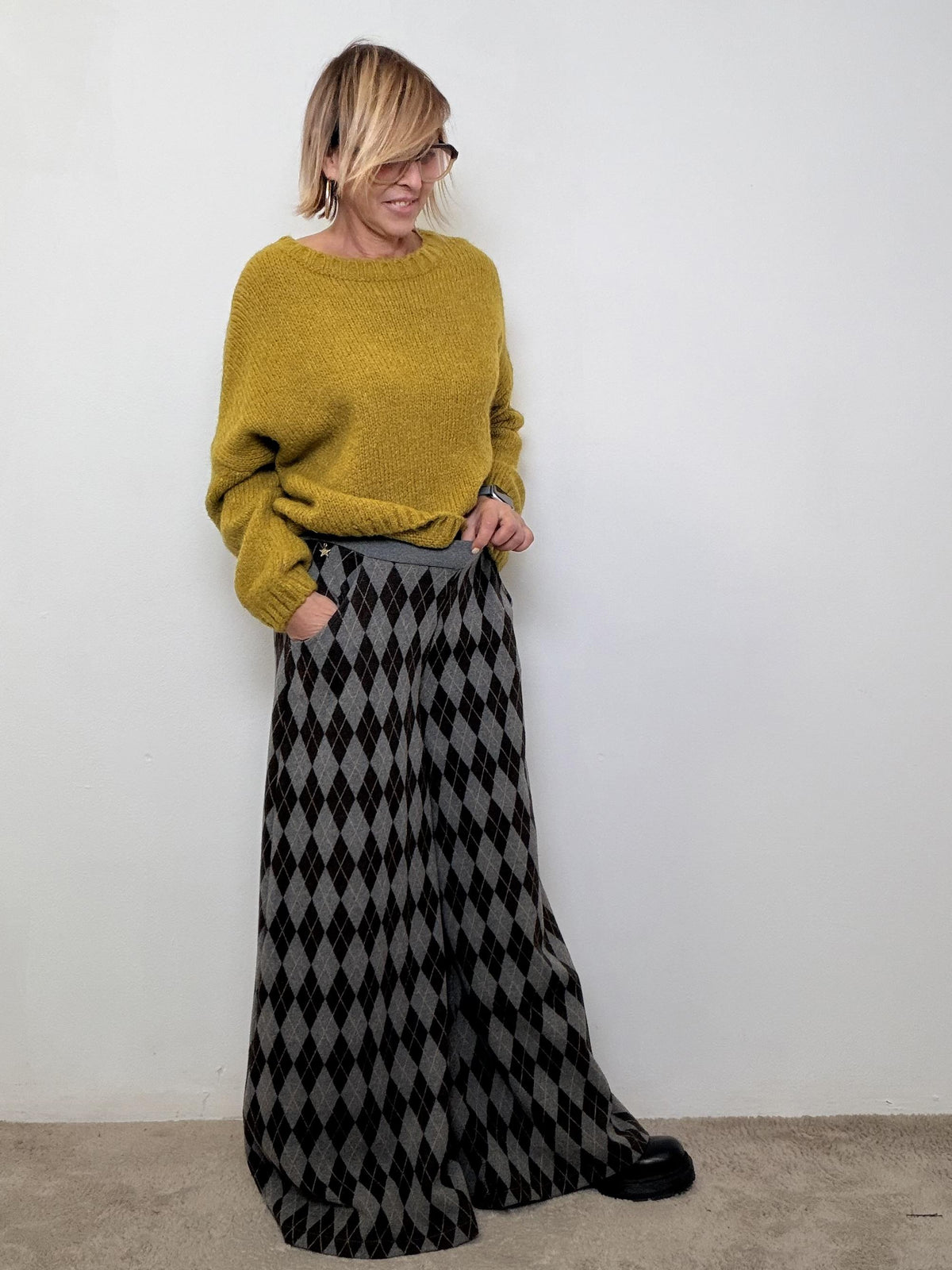 SOUVENIR - Pantalone Argyle Dream M36F1504/ ANTRA/MORO SOUVENIR 