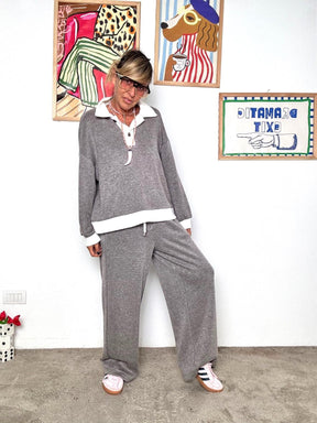 FEMALE - Polo donna  casual chic con un tocco di eleganza M54705/ FANGO FEMALE 