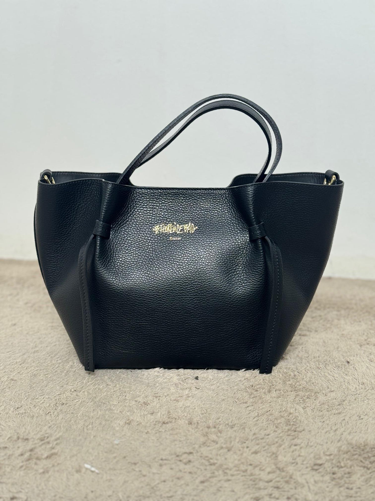B. FLORENCE_ Luxury Bag in pelle LUX BAG/ NERO B.Florence 