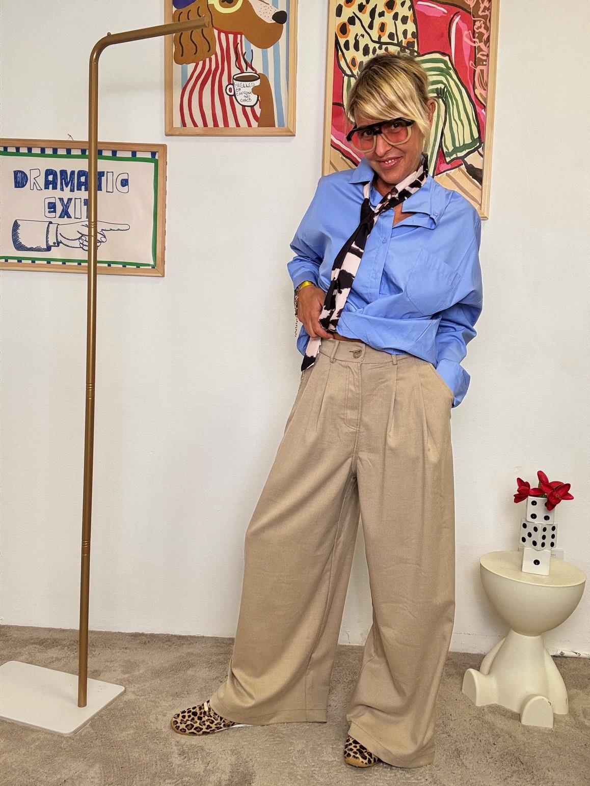 FEMALE - PANTALONE PALAZZO BEIGE WM2564/ BEIGE FEMALE 