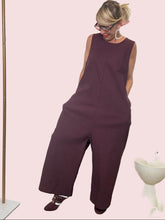 SUSY STAR - Tuta Ampia con Bretelle  Libertà, Comodità e Stile in un Solo Gesto VINO ST88081FIO/ VINO SUSY STAR 