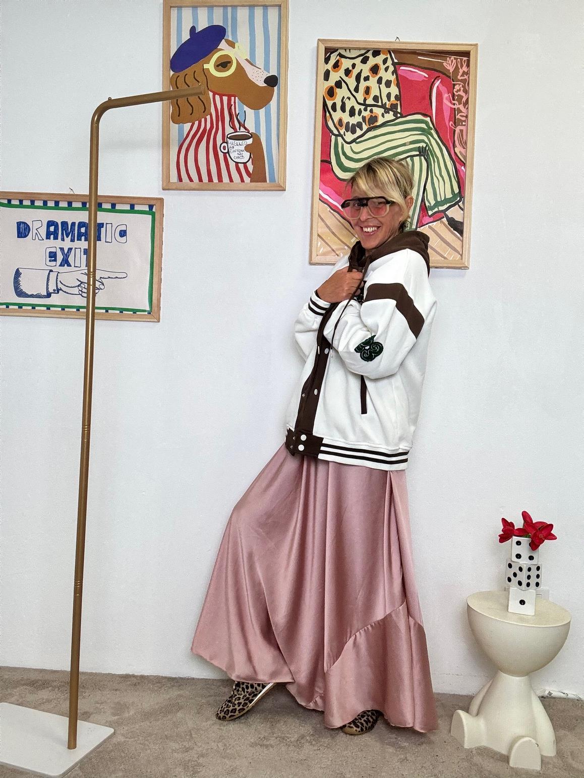 FEMALE - Giacca felpa college style  sporty chic con personalità da vendere bianco ZG52139/ BIANCA FEMALE 