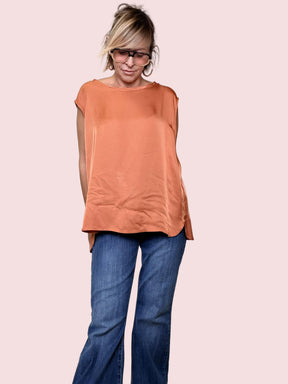 DEJA VU - CAMICIA LUCIDA SOFT RUGGINE A25LU104/ RUGGINE DEJA VU 