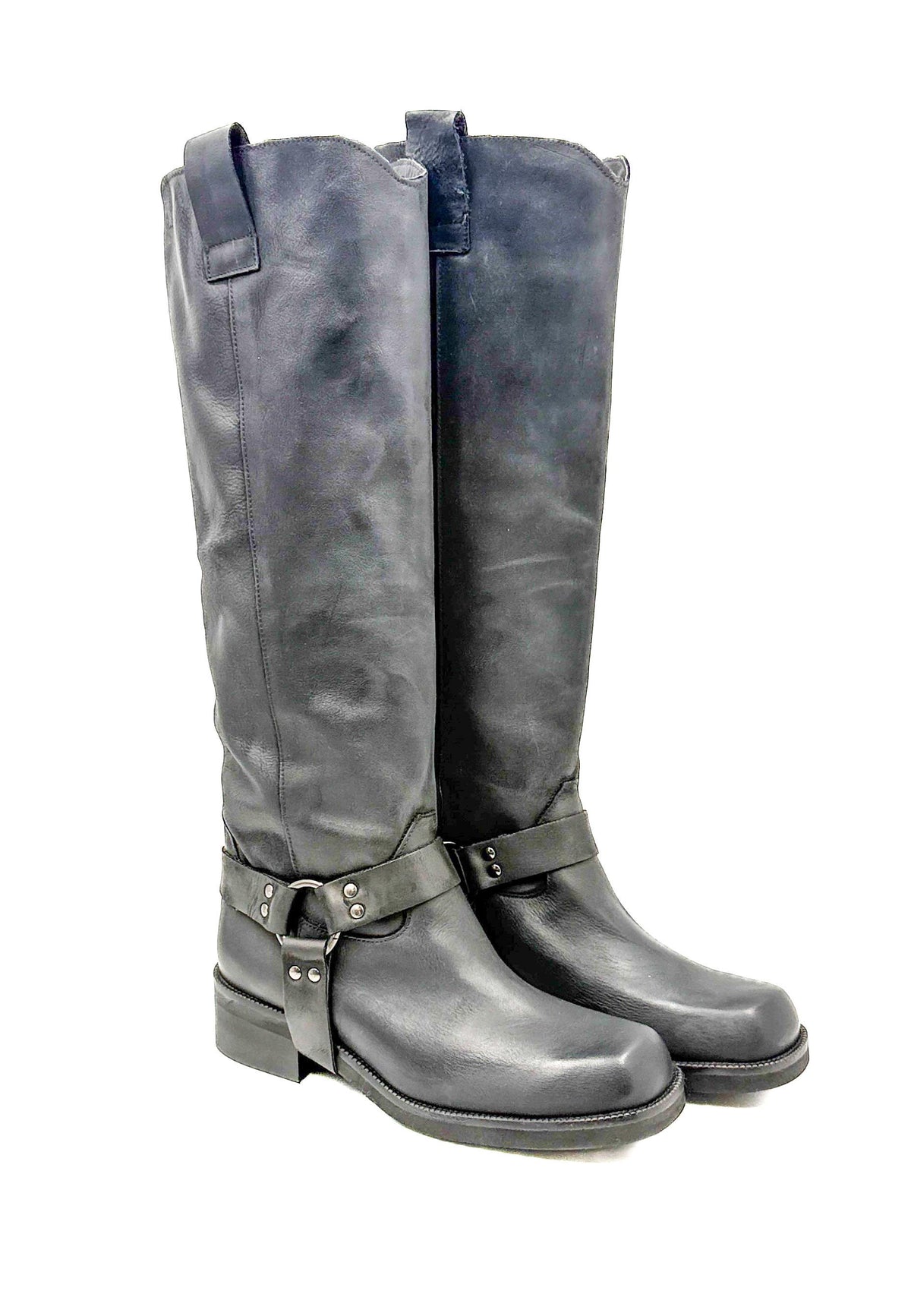 STIVALE BIKER NERO CON ANELLO  - DIVINE FOLLIE 4612/ NERO DIVINE FOLLIE 