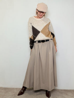 MAGLIA GEOMETRY SOFT  Coccola di stile Z38R0177/ BURRO SOUVENIR 