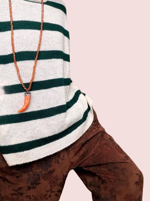 DEJA VU - Pantalone Soft & Cozy Mood A25RU201/ MARRONE DEJA VU 