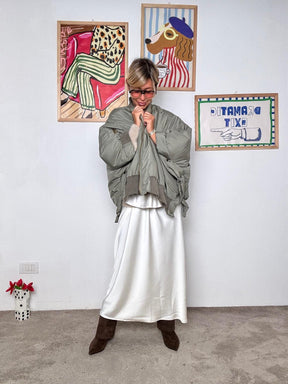 SOUVENIR - Bomber over: grinta e comodità in un unico capo F38X0161/ VERDE SOUVENIR 