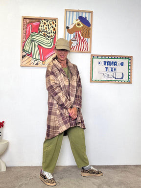 FEMALE - Giacca oversize a quadri  stile casual e super comfy BORDEAUX 33917YJP-1/ CHECK BORDEAU FEMALE 