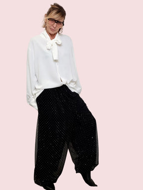 SUSY STAR - Pantalone Aladino Chic  il comfort che fluttua STLS2157/ NERO SUSY STAR 