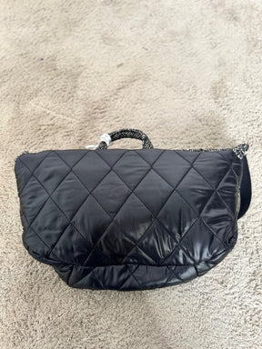 SUSY MIX - Marsupio trapuntato tweed & ecopelle NERO 540B/ NERO SUSY MIX 