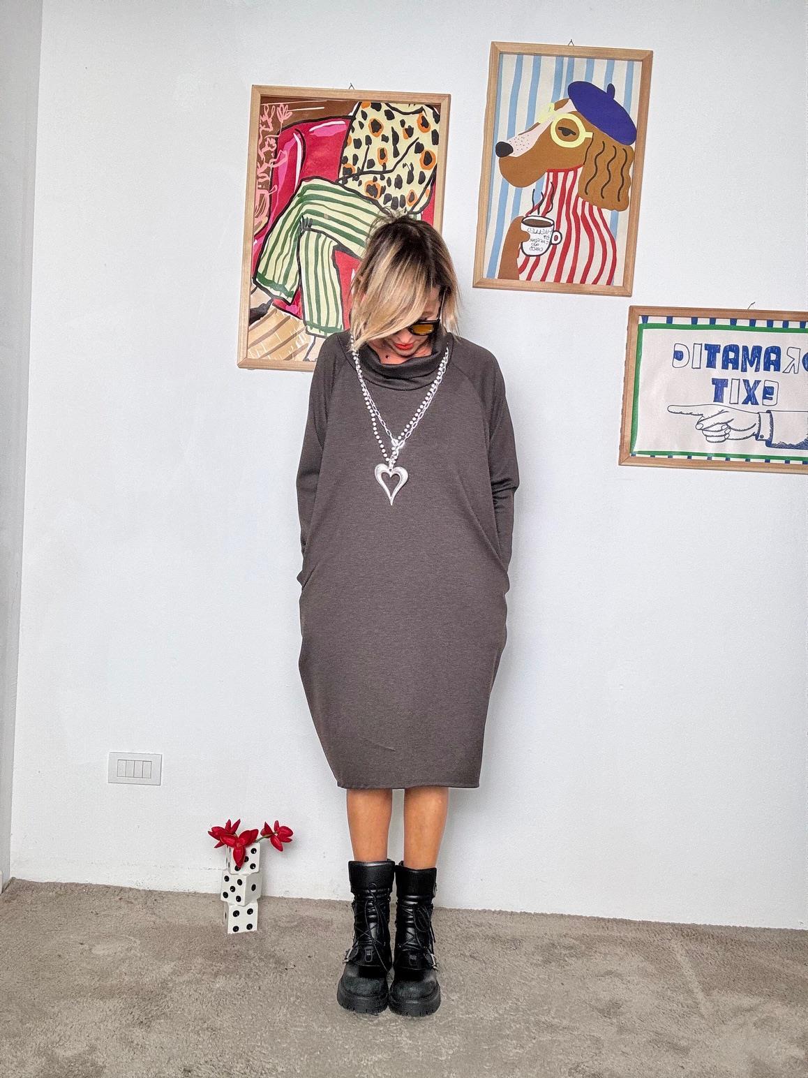 FEMALE - Abito Cratere  Minimal chic con personalità cosmica MORO 36369FALETTI/ MORO FEMALE 