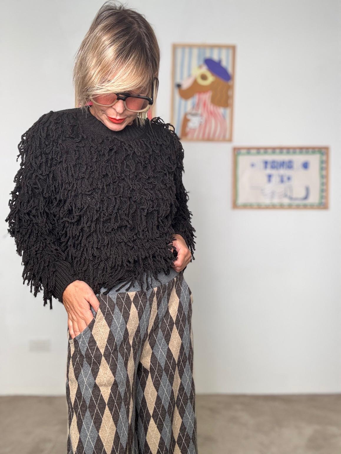 SOUVENIR - Pantalone Argyle Dream M36F1504/ ANTRACITE SOUVENIR 