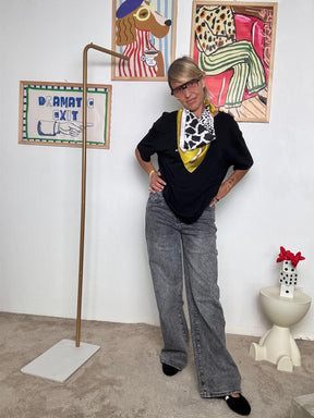 DEJA VU - Jeans donna a gamba dritta con risvolto  Pratici, cool, senza sforzo GRIGIO A25S0203/ GRIGIO DEJA VU 