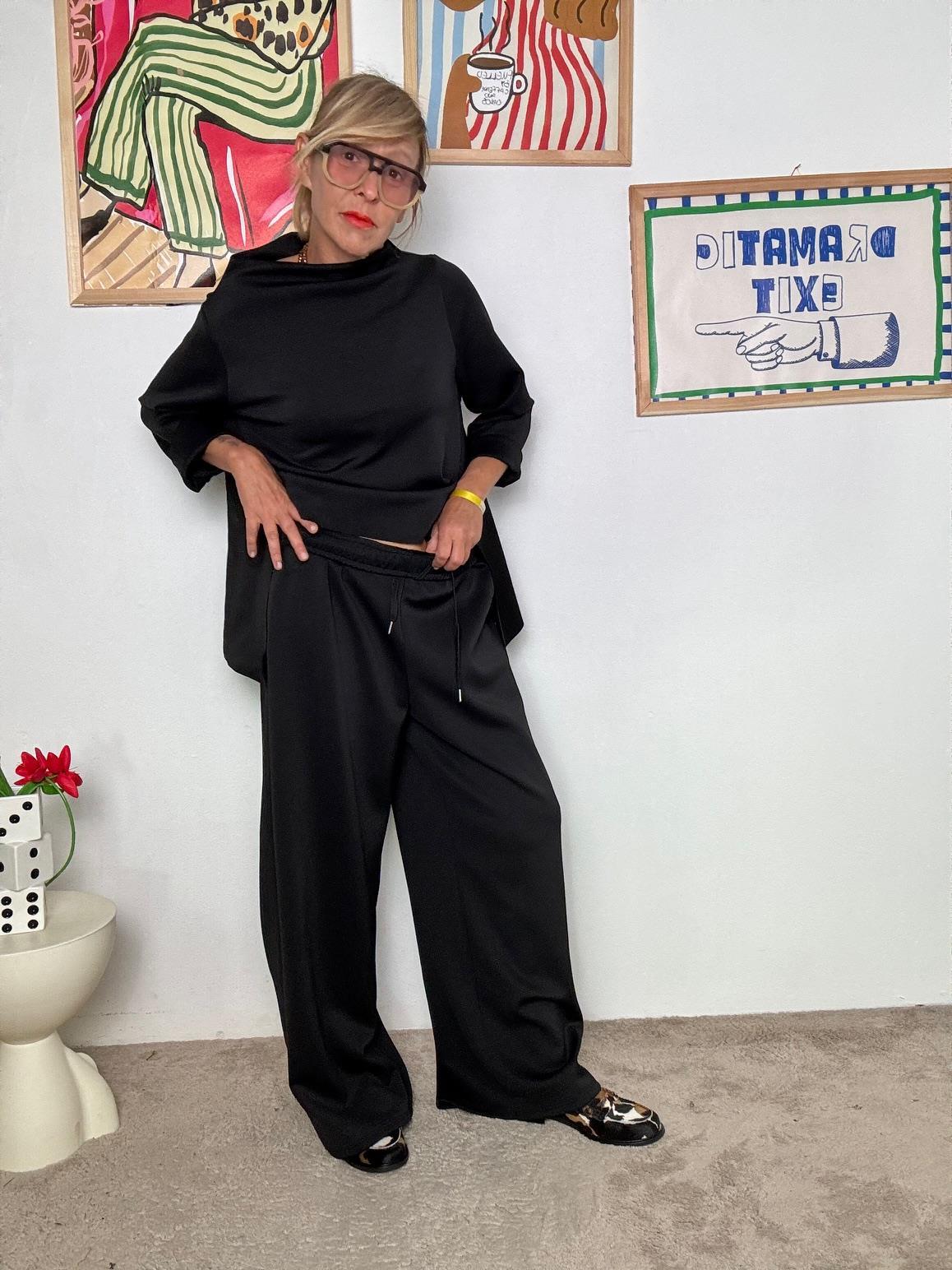 FEMALE - Pantalone Ampio Passeggiata Zen nero 35791KQC/ NERO FEMALE 