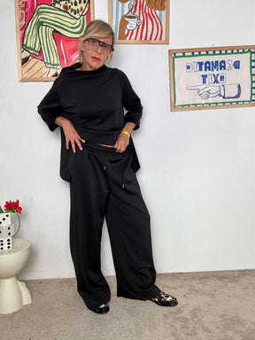 FEMALE - Pantalone Ampio Passeggiata Zen nero 35791KQC/ NERO FEMALE 