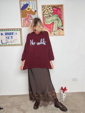 FEMALE - MAGLIA NO VABBE' VINO A2702/ VINO FEMALE 