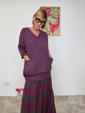 SUSY STAR - MAGLIA Gleam vino STLZ66770/ VINO SUSY STAR 