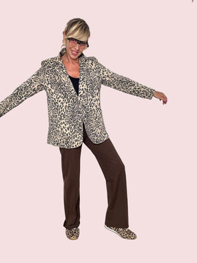 SUSY STAR - Giacca leopardata donna  blazer animalier casual chic ST50152/ MACULATA SUSY STAR 