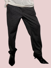 DEJA VU -Pantalone donna a quadri scuri  stile casual chic con eleganza sartoriale A25LU213/ CHECK DEJA VU 