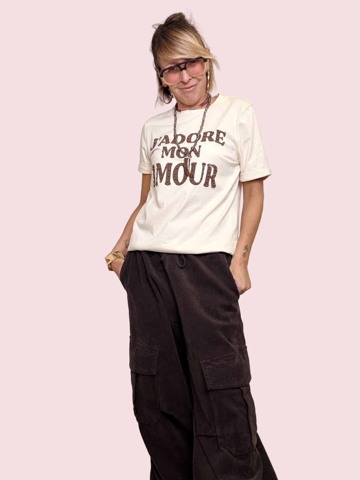 PHILIA LOFT - T-SHIRT JADORE D01E0804/ BURRO PHILIA LOFT 