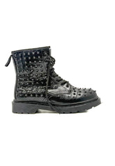 FEMALE - Anfibio nero con borchie  grintoso e super di tendenza MT1-1/ NERO FEMALE 