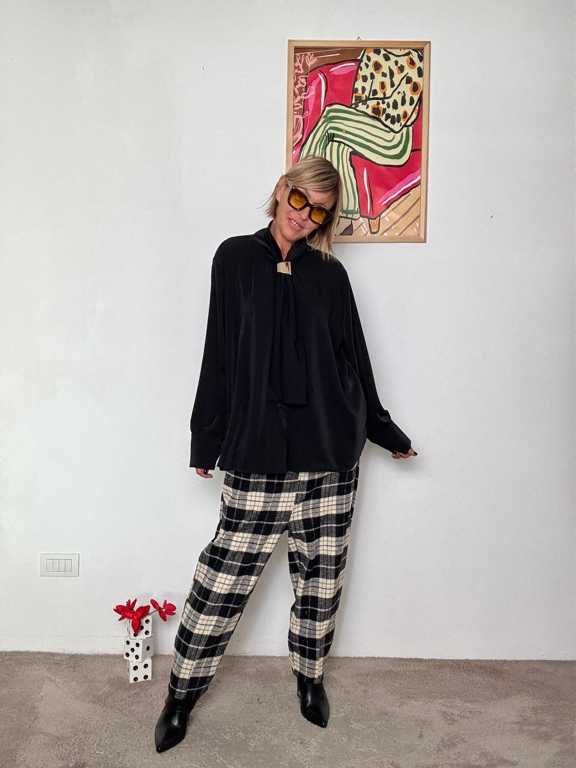 SUSY STAR - Camicia con Nodo Frontale nera STLS1037/ NERO SUSY STAR 