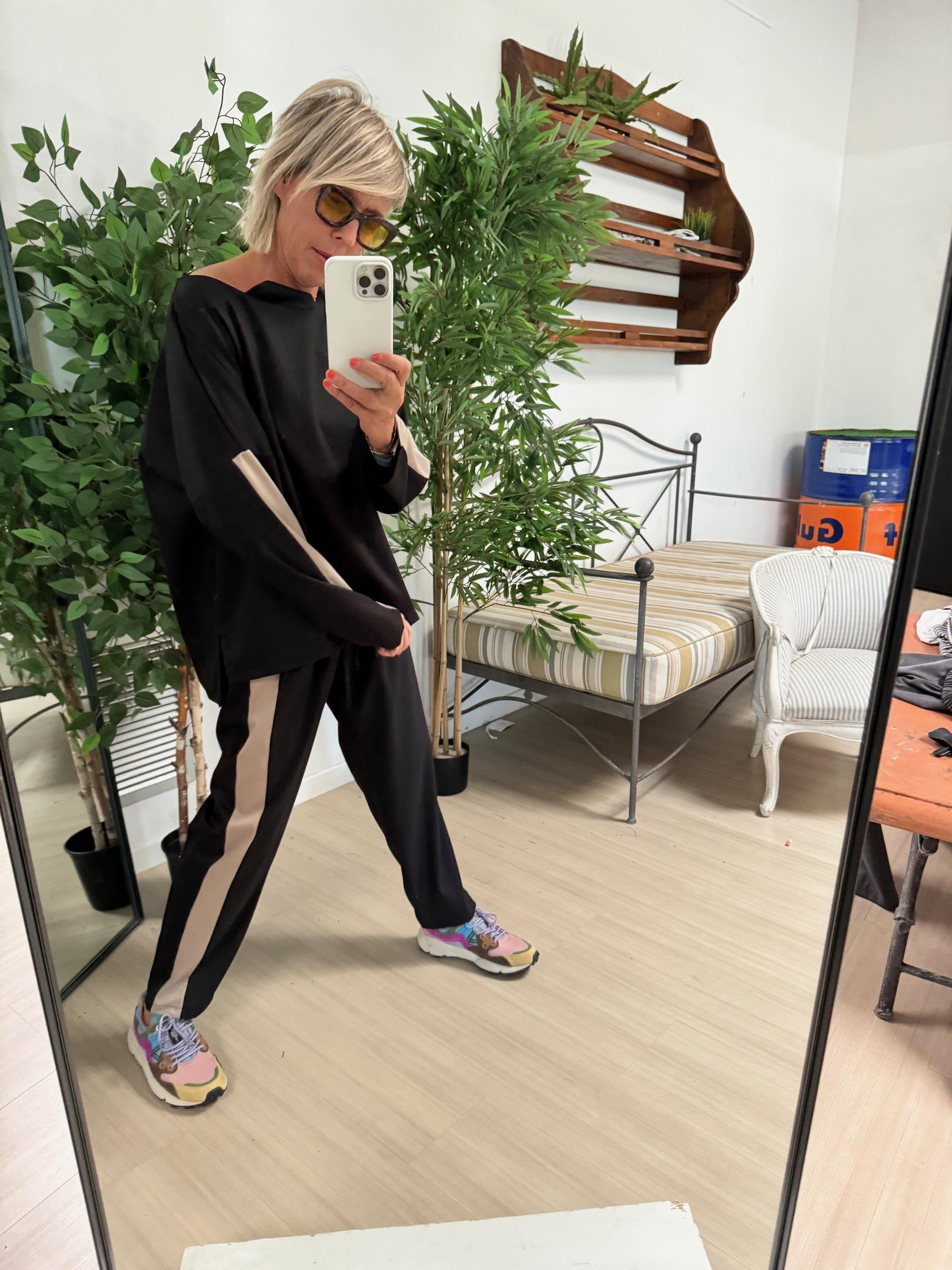 DEJA VU - PANTALONE STRETTO NERO LU210/ NERA DEJA VU 