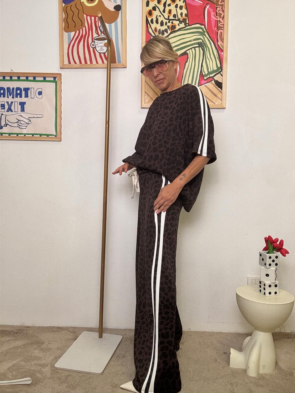 FEMALE - Pantalone "Wild Track"  Stile sportivo, anima felina RIGA BIANCA H3137/ MACMORO BI FEMALE 