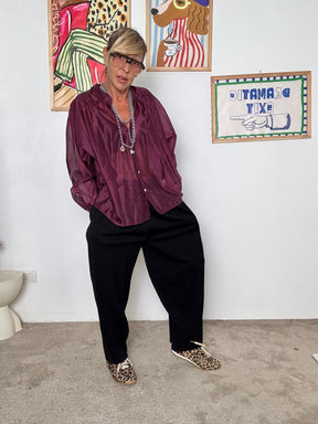 FEMALE - Pantaloni neri donna a gamba larga  eleganti, comodi e versatili BS0793/ NERO FEMALE 