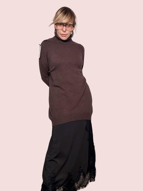 SOUVENIR - Maxi Maglia Cozy Chic CIOCCOLATO B36D1571/ CIOCCALTO SOUVENIR 