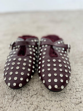 SUSY MIX - Sabot donna neri con borchie  grintosi, comodi e super fashion BORDEAUX RY87/ BORDEAUX SUSY MIX 