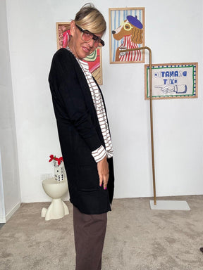 DEJA VU - CARDIGAN NERO A24DS601/ NERO DEJA VU 