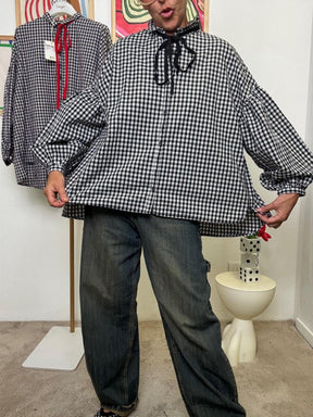 FEMALE - Camicia Bistrot Poetico  Il quadretto che ti cambia la giornata NERO WM2518/ NERO FEMALE 