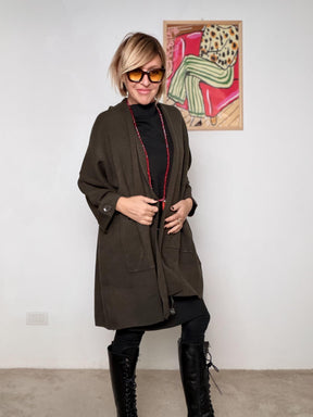 DEJA VU - Cardigan Oversize NEVE A25IL602/ VERDE DEJA VU 