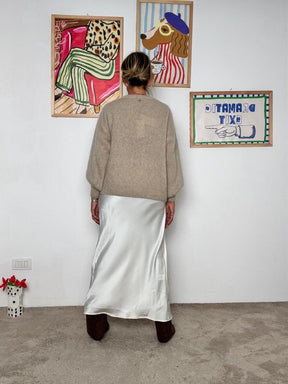 SOUVENIR - Maglia con top cucito: stile unico e praticità in un solo capo! BEIGE S38M1117/ BEIGE SOUVENIR 