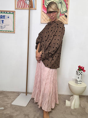 FEMALE - Camicia Oversize a Pois  Eleganza Creativa e Comfort Assoluto MORO W5819-25AW/ MORO FEMALE 