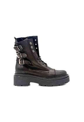 DIVINE FOLLIE - ANFIBIO CON FIBBIE NERO DF-116/ NERO DIVINE FOLLIE 