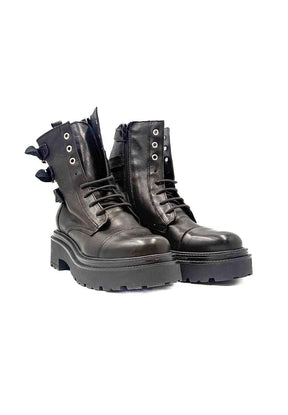 DIVINE FOLLIE - ANFIBIO CON FIBBIE NERO DF-116/ NERO DIVINE FOLLIE 