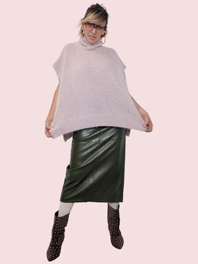 PHILIA LOFT - MAGLIA MAXI SENZA MANICHE C01L1006/ ROSA PHILIA LOFT 