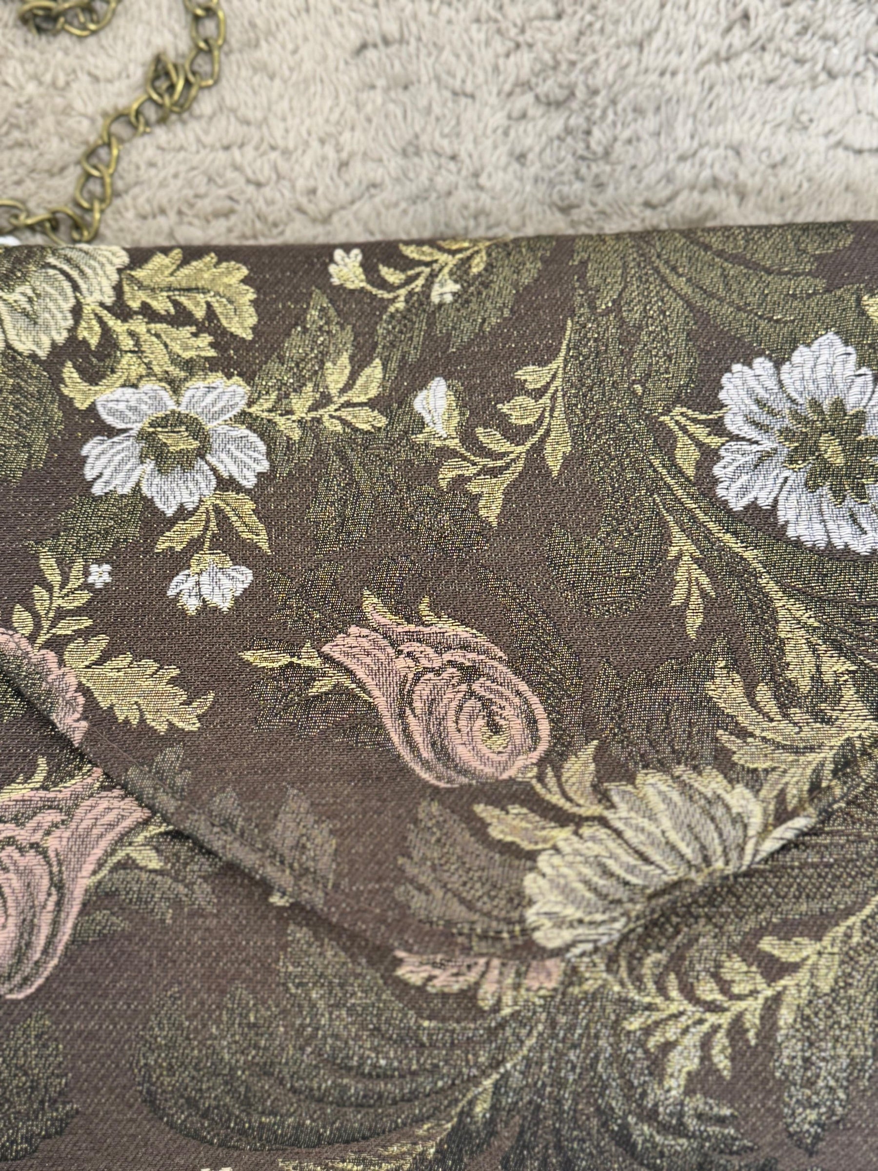 SUSY MIX- Borsa donna a tracolla in tessuto floreale  Piccola, elegante, indimenticabile MORO 524B25/ MORO SUSY MIX 