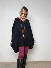 SUSY STAR - Maglia over con tasca nero ST78407/ NERO SUSY STAR 