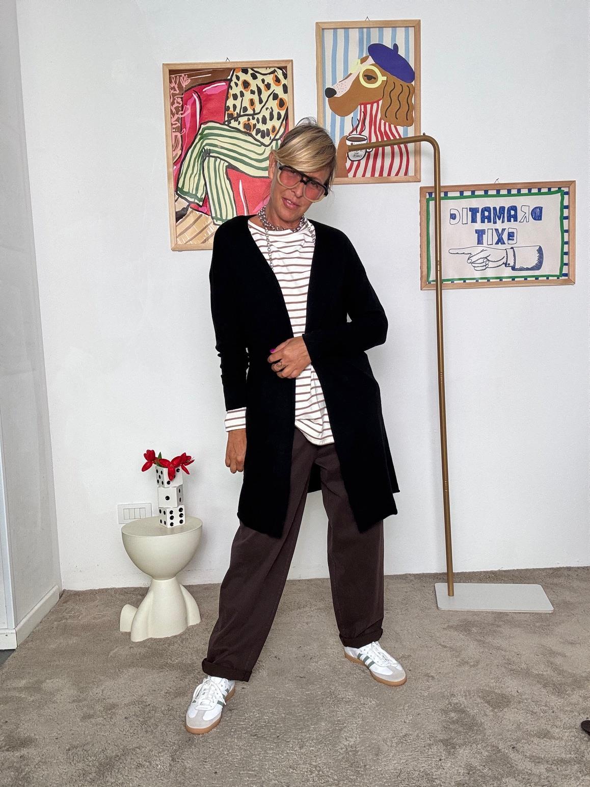 DEJA VU - CARDIGAN NERO A24DS601/ NERO DEJA VU 