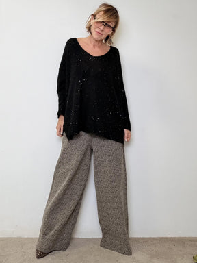 DEJA VU - Pantalone Cocoon Morbido A25RU209/ GRIGIO DEJA VU 