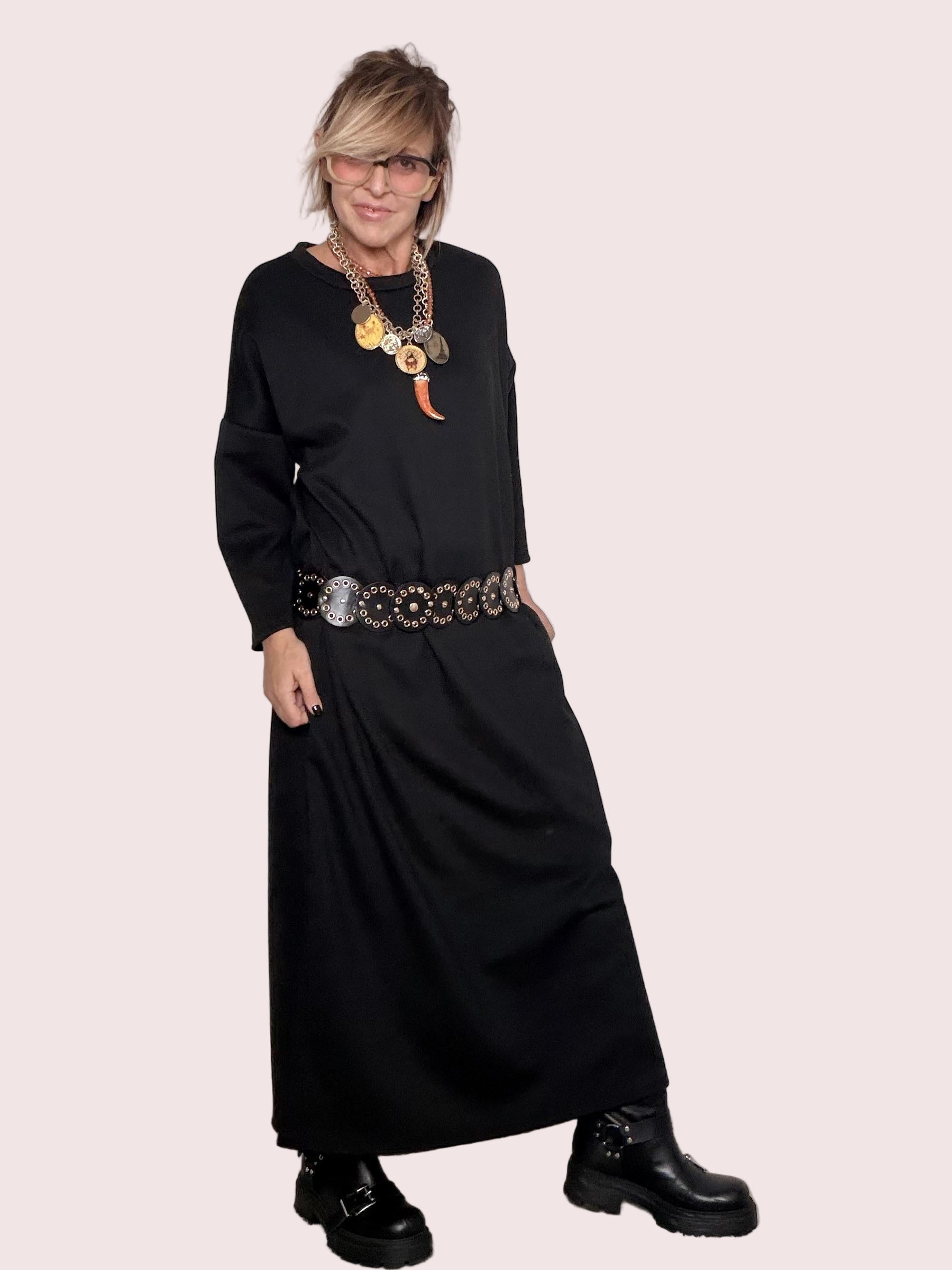 FEMALE - Abito Urban Chic 38522-1KQCLM+P/ NERO FEMALE 