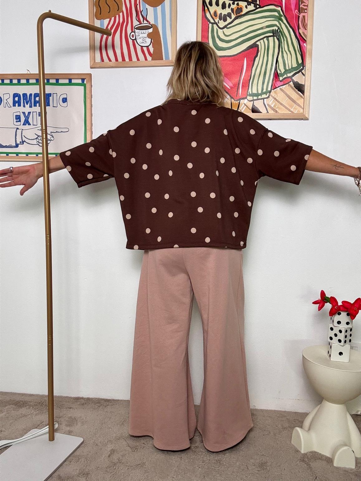 FEMALE - Felpa Oversize "Dot Power"  Stile comodo con personalità MORO H1416/ MORO FEMALE 