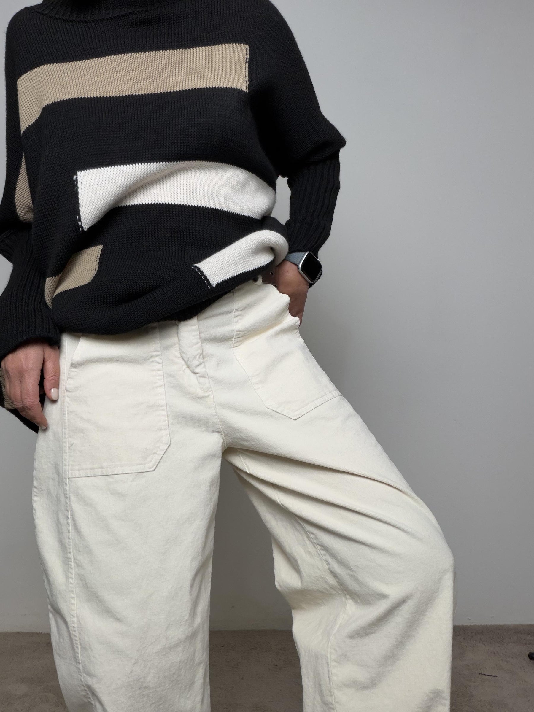 FEMALE - Pantalone mille A7222-D4/ PANNA FEMALE 