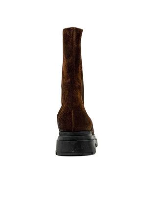 STIVALETTO CHELSEA IN CAMOSCIO MARRONE SAL215/ MORO DIVINE FOLLIE 