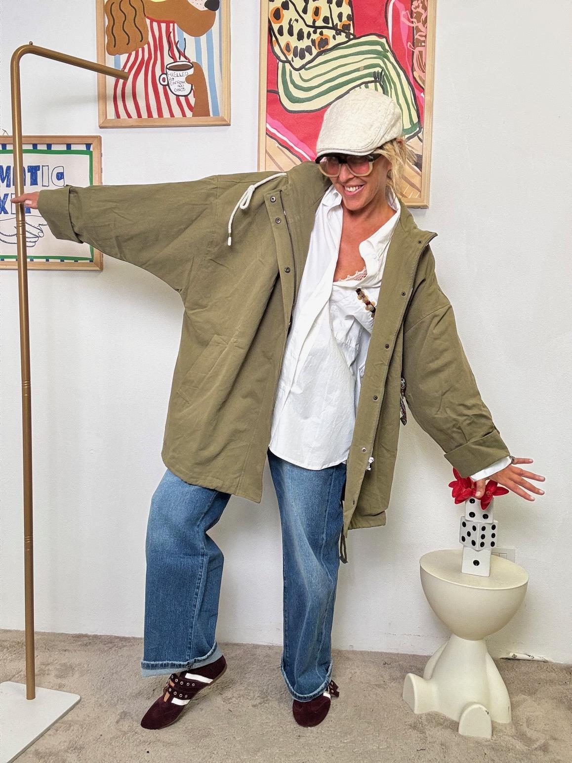 FEMALE - Trench Over in Cotone Army Chic MILITARE WD1955/ MILITARE FEMALE 