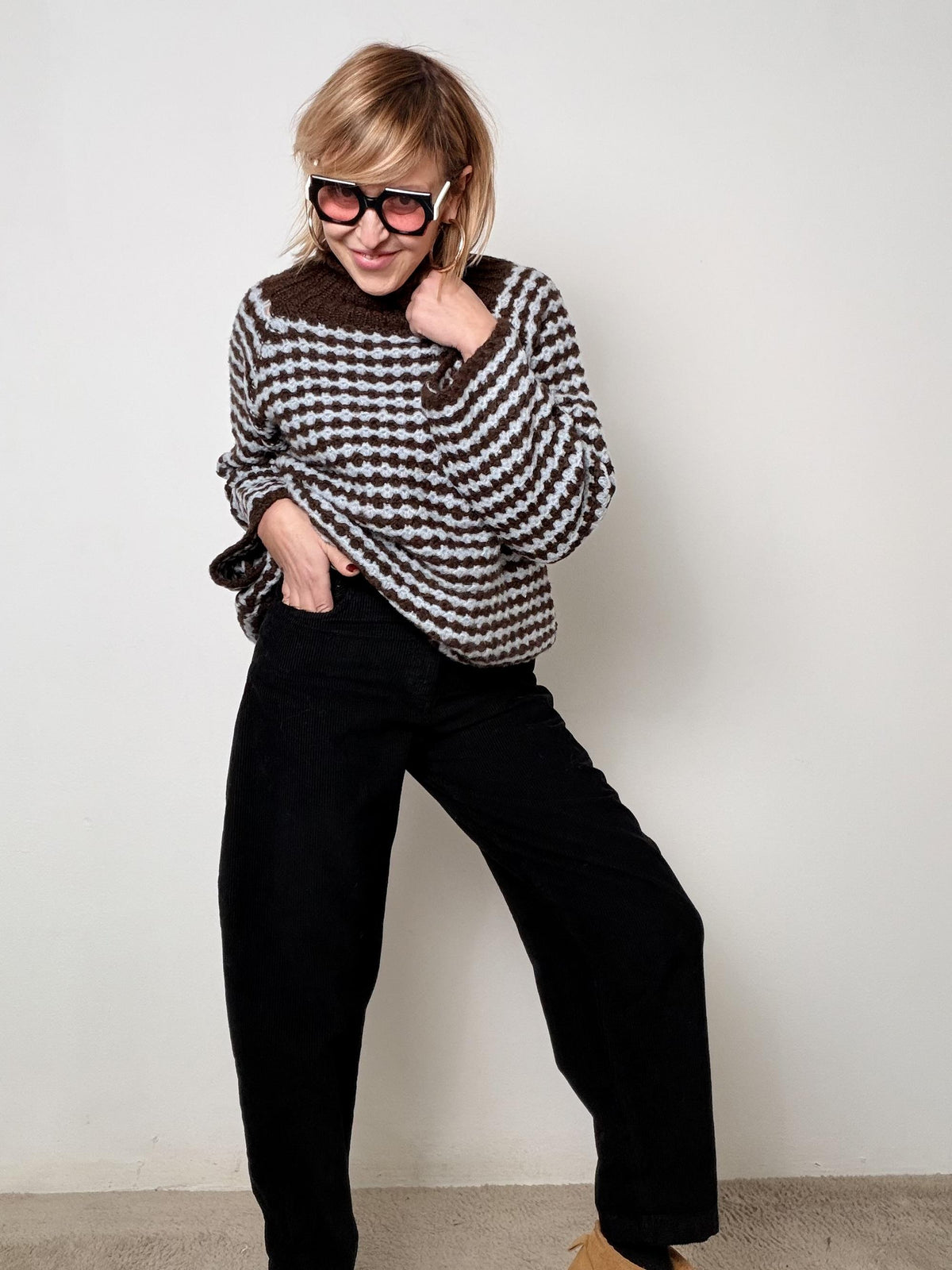 Pantalone Soft Cord Mood NERO 59452P/ NERO SUSY MIX 